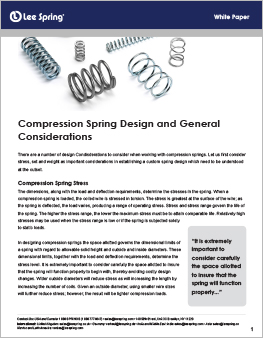 compression spring design considerations